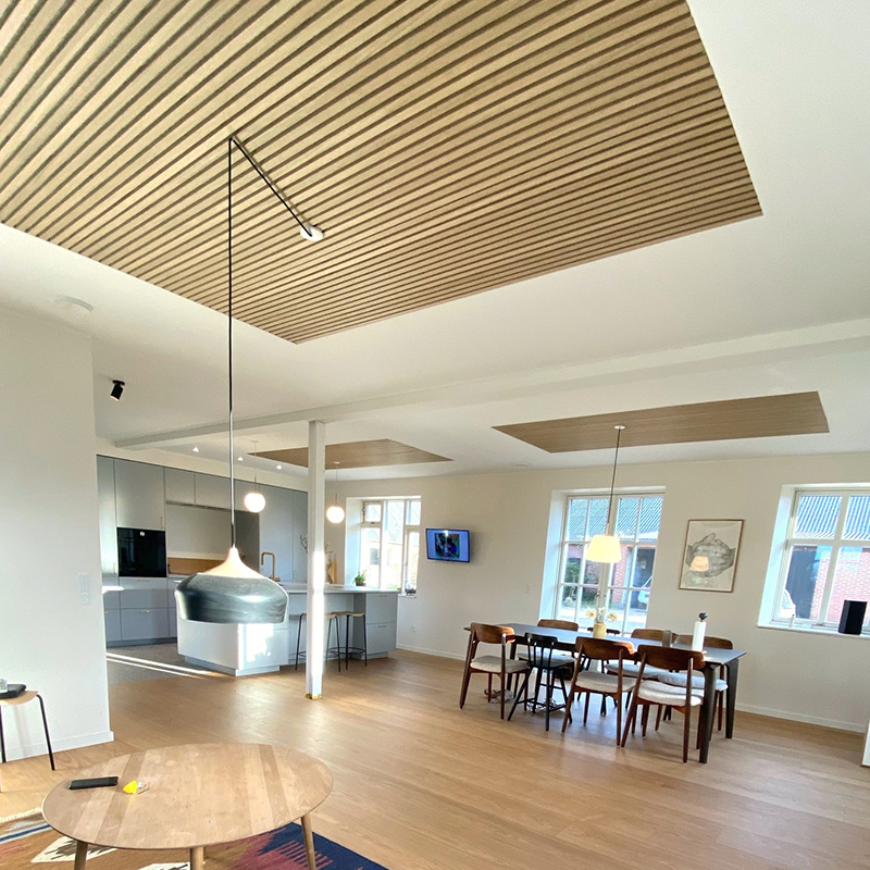 پانل های دیواری آکوستیک چوبی طرح Akupanel مدل سه بعدی لت های چوبی عایق صدا برای استفاده در بیمارستان مدرسه سینما هتل در منزل